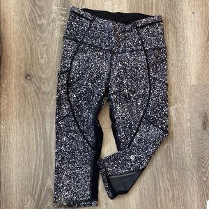 Lululemon Black and White Speckled Leggings